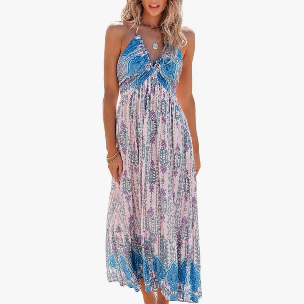 CUPSHE size small, never worn. Was hard to get a good pick. But it’s beautiful.